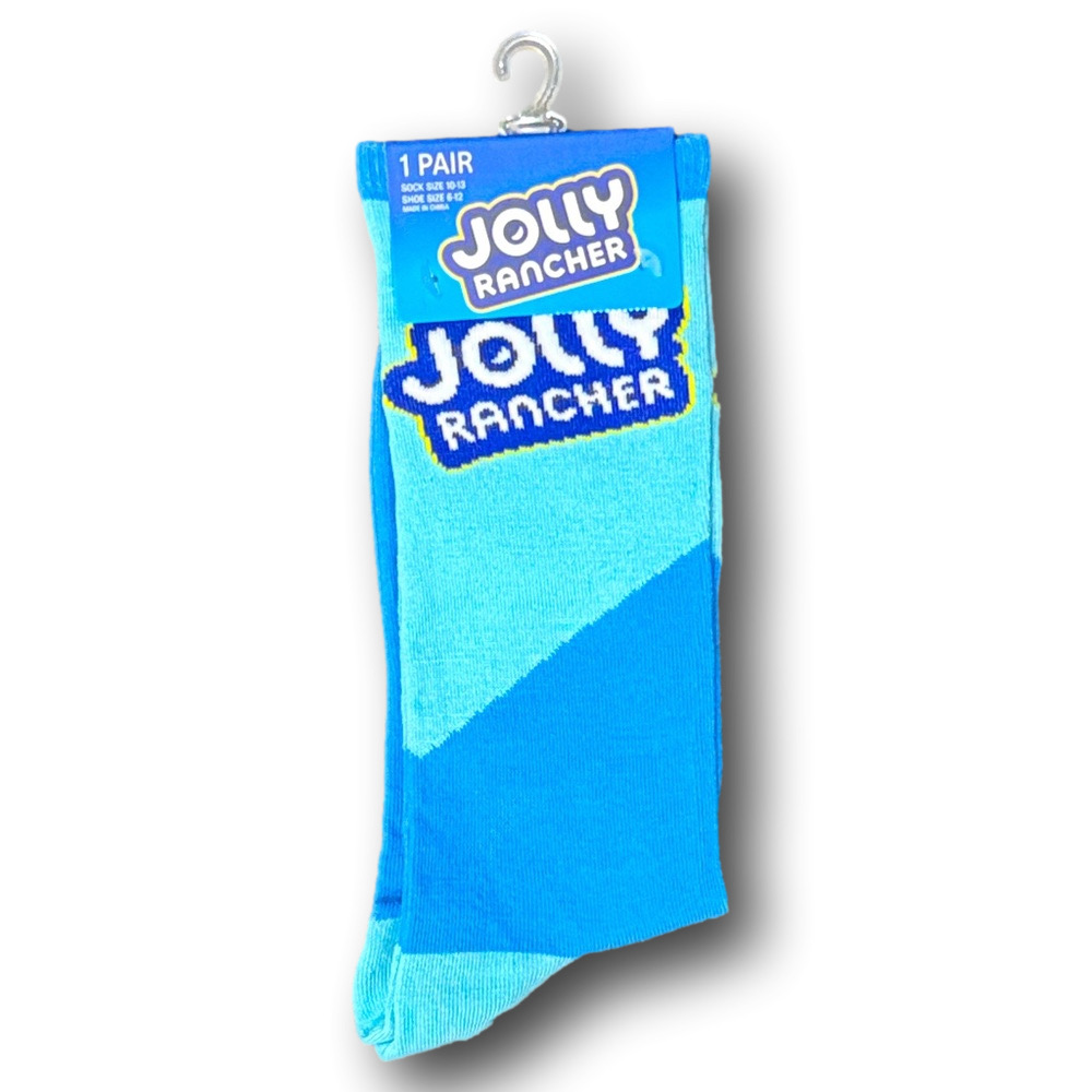 3/$20 Jolly Rancher Blue Raspberry Candy Funny Novelty Crew Socks - NWT